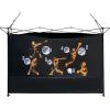 imageCROWN SHADES SunWall Silver Coated for 10x10 Pop up Canopy Tent with Targets 1 Pack Sidewall Only with Silver Coating 1 Pack BlackBlack Orange