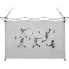 imageCROWN SHADES SunWall Silver Coated for 10x10 Pop up Canopy Tent with Targets 1 Pack Sidewall Only with Silver Coating 1 Pack BlackBlack White