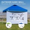 imageCROWN SHADES SunWall Silver Coated for 10x10 Pop up Canopy Tent with Targets 1 Pack Sidewall Only with Silver Coating 1 Pack BlackBlack White