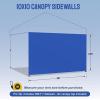 imageCROWN SHADES SunWall Silver Coated for 10x10 Pop up Canopy Tent with Targets 1 Pack Sidewall Only with Silver Coating 1 Pack BlackBlue
