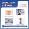 imageCROWN SHADES SunWall Silver Coated for 10x10 Pop up Canopy Tent with Targets 1 Pack Sidewall Only with Silver Coating 1 Pack BlackBlue
