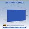 imageCROWN SHADES SunWall Silver Coated for 10x10 Pop up Canopy Tent with Targets 1 Pack Sidewall Only with Silver Coating 1 Pack BlackBlue