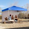 imageCROWN SHADES SunWall Silver Coated for 10x10 Pop up Canopy Tent with Targets 1 Pack Sidewall Only with Silver Coating 1 Pack BlackBlue