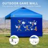 imageCROWN SHADES SunWall Silver Coated for 10x10 Pop up Canopy Tent with Targets 1 Pack Sidewall Only with Silver Coating 1 Pack BlackBlue Orange