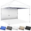 imageCROWN SHADES SunWall Silver Coated for 10x10 Pop up Canopy Tent with Targets 1 Pack Sidewall Only with Silver Coating 1 Pack BlackGray