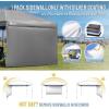 imageCROWN SHADES SunWall Silver Coated for 10x10 Pop up Canopy Tent with Targets 1 Pack Sidewall Only with Silver Coating 1 Pack BlackGray