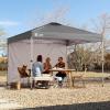 imageCROWN SHADES SunWall Silver Coated for 10x10 Pop up Canopy Tent with Targets 1 Pack Sidewall Only with Silver Coating 1 Pack BlackGray