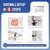 imageCROWN SHADES SunWall Silver Coated for 10x10 Pop up Canopy Tent with Targets 1 Pack Sidewall Only with Silver Coating 1 Pack BlackGray