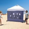 imageCROWN SHADES SunWall Silver Coated for 10x10 Pop up Canopy Tent with Targets 1 Pack Sidewall Only with Silver Coating 1 Pack BlackGrey White