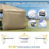 imageCROWN SHADES SunWall Silver Coated for 10x10 Pop up Canopy Tent with Targets 1 Pack Sidewall Only with Silver Coating 1 Pack BlackKhaki