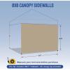 imageCROWN SHADES SunWall Silver Coated for 10x10 Pop up Canopy Tent with Targets 1 Pack Sidewall Only with Silver Coating 1 Pack BlackKhaki