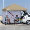 imageCROWN SHADES SunWall Silver Coated for 10x10 Pop up Canopy Tent with Targets 1 Pack Sidewall Only with Silver Coating 1 Pack BlackKhaki