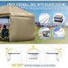 imageCROWN SHADES SunWall Silver Coated for 10x10 Pop up Canopy Tent with Targets 1 Pack Sidewall Only with Silver Coating 1 Pack BlackKhaki