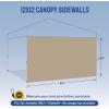 imageCROWN SHADES SunWall Silver Coated for 10x10 Pop up Canopy Tent with Targets 1 Pack Sidewall Only with Silver Coating 1 Pack BlackKhaki
