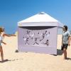 imageCROWN SHADES SunWall Silver Coated for 10x10 Pop up Canopy Tent with Targets 1 Pack Sidewall Only with Silver Coating 1 Pack BlackKhaki Black