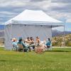 imageCROWN SHADES SunWall Silver Coated for 10x10 Pop up Canopy Tent with Targets 1 Pack Sidewall Only with Silver Coating 1 Pack BlackWhite