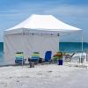 imageCROWN SHADES SunWall Silver Coated for 10x10 Pop up Canopy Tent with Targets 1 Pack Sidewall Only with Silver Coating 1 Pack BlackWhite