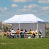 imageCROWN SHADES SunWall Silver Coated for 10x10 Pop up Canopy Tent with Targets 1 Pack Sidewall Only with Silver Coating 1 Pack BlackWhite