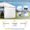 imageCROWN SHADES SunWall Silver Coated for 10x10 Pop up Canopy Tent with Targets 1 Pack Sidewall Only with Silver Coating 1 Pack BlackWhite