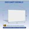 imageCROWN SHADES SunWall Silver Coated for 10x10 Pop up Canopy Tent with Targets 1 Pack Sidewall Only with Silver Coating 1 Pack BlackWhite