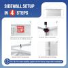 imageCROWN SHADES SunWall Silver Coated for 10x10 Pop up Canopy Tent with Targets 1 Pack Sidewall Only with Silver Coating 1 Pack BlackWhite