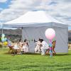 imageCROWN SHADES SunWall Silver Coated for 10x10 Pop up Canopy Tent with Targets 1 Pack Sidewall Only with Silver Coating 1 Pack BlackWhite
