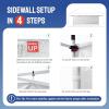 imageCROWN SHADES SunWall Silver Coated for 10x10 Pop up Canopy Tent with Targets 1 Pack Sidewall Only with Silver Coating 1 Pack BlackWhite