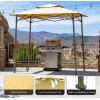 imageCrown Shades 8x5 Grill Gazebo  Pop Up Canopy for BBQ and Backyard Patio  Easy Outdoor Barbecue Shade Cover with Double Tier Vented Top ampamp 2 Side Shelves BeigeBeige