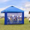 imageCROWN SHADES 10x10 Canopy Sidewalls Mosquito Netting Side Walls for 10x10 Gazebo Gazebo Curtains Screened in Gazebo Canopy Accessories BlackBlue