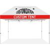 imageCROWN SHADES 10x15 Custom Canopy Tent with Logo Customized Top Backwall ampamp Sidewall  Heavy Duty Commercial Tent