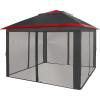 imageCROWN SHADES 13x13 Pop Up Gazebo Canopy Tent Gazebos on Clearance  Outdoor Gazebo for Backyard ampamp Patio Furniture  Carpa Pop Up Tent with Wheeled STONGo Cover Bag GreyRed  Grey