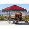 imageCROWN SHADES 14x14 Pop up Gazebo Patented Center Lock 6Sided Portable Gazebo Easy Set Up 300D SilverCoated Fabric UV Resistant Pop Up Canopy Tent for Patio Party Outdoor Activities RedampampGreyRedGrey