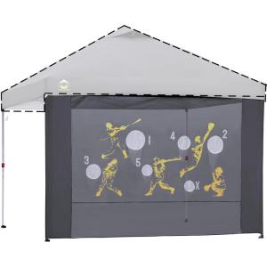 imageCROWN SHADES 10x10 Canopy Sidewalls Mosquito Netting Side Walls for 10x10 Gazebo Gazebo Curtains Screened in Gazebo Canopy Accessories BlackGray