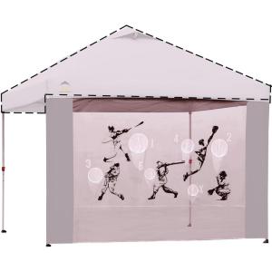 imageCROWN SHADES 10x10 Canopy Sidewalls Mosquito Netting Side Walls for 10x10 Gazebo Gazebo Curtains Screened in Gazebo Canopy Accessories BlackKhaki