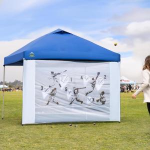 imageCROWN SHADES 10x10 Canopy Sidewalls Mosquito Netting Side Walls for 10x10 Gazebo Gazebo Curtains Screened in Gazebo Canopy Accessories BlackWhite