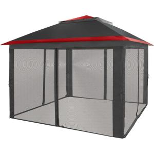 imageCROWN SHADES 13x13 Pop Up Gazebo Canopy Tent Gazebos on Clearance  Outdoor Gazebo for Backyard ampamp Patio Furniture  Carpa Pop Up Tent with Wheeled STONGo Cover Bag GreyRed  Grey