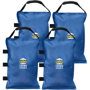 imageCROWN SHADES Sand Bags for Canopy Legs 112 LBS Sandbags for Weight  Sandbags for Canopy Tent Canopy Tent Weights Pop Up Tent Weights  Canopy Weight Bags Blue UnfilledBlue