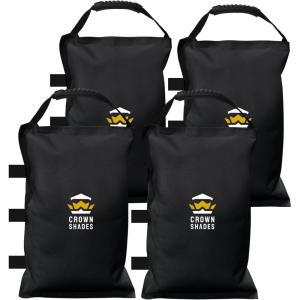 imageCROWN SHADES Sand Bags for Canopy Legs 112 LBS Sandbags for Weight  Sandbags for Canopy Tent Canopy Tent Weights Pop Up Tent Weights  Canopy Weight Bags Blue UnfilledBlack