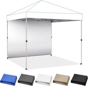 imageCROWN SHADES SunWall Silver Coated for 10x10 Pop up Canopy Tent with Targets 1 Pack Sidewall Only with Silver Coating 1 Pack BlackBlack