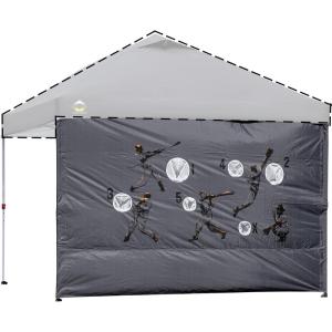 imageCROWN SHADES SunWall Silver Coated for 10x10 Pop up Canopy Tent with Targets 1 Pack Sidewall Only with Silver Coating 1 Pack BlackGrey White