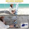 imageCROWN SHADES Beach Cabana 65 x 65 Umbrella Canopy Tent Easy Pop Up  Beach Cabanas for Sand  UPF50 Protection with Sidewall and More Pockets Cyan BlueCyan Blue