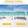 imageCROWN SHADES Beach Cabana 65 x 65 Umbrella Canopy Tent Easy Pop Up  Beach Cabanas for Sand  UPF50 Protection with Sidewall and More Pockets Cyan BlueCyan Blue