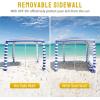 imageCROWN SHADES Beach Cabana 65 x 65 Umbrella Canopy Tent Easy Pop Up  Beach Cabanas for Sand  UPF50 Protection with Sidewall and More Pockets Navy Blue