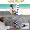 imageCROWN SHADES Beach Cabana 65 x 65 Umbrella Canopy Tent Easy Pop Up  Beach Cabanas for Sand  UPF50 Protection with Sidewall and More Pockets Navy Blue