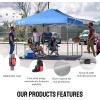 imageCROWN SHADES 10x10 Pop up Canopy Tent Instant Commercial Canopy with Extend Awning Patended Centerlock 150D Silver Coated Fabric 4 Ropes 8 Stakes 4 Weight Bags STO N Go Bag KhakiBlue