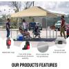 imageCROWN SHADES 10x10 Pop up Canopy Tent Instant Commercial Canopy with Extend Awning Patended Centerlock 150D Silver Coated Fabric 4 Ropes 8 Stakes 4 Weight Bags STO N Go Bag KhakiKhaki