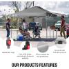 imageCROWN SHADES 10x10 Pop up Canopy Tent Instant Commercial Canopy with Extend Awning Patended Centerlock 150D Silver Coated Fabric 4 Ropes 8 Stakes 4 Weight Bags STO N Go Bag KhakiGray