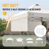 imageCROWN SHADES 10x10 Pop up Canopy Tent Instant Canopy with 150D Silver Coated Fabric Including 2 Half Sidewalls 4 Ropes 8 Stakes 4 Weight Bags STO N Go Bag White