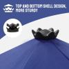 imageCROWN SHADES 9 Ft Patio Umbrella  Polyester Outdoor Umbrella with 30 Push Button Tilt Patented Edge Connection Windproof Design for Patio Pool Garden ampamp Table UV ResistentBlue