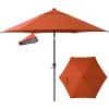 imageCROWN SHADES 9 Ft Patio Umbrella  Polyester Outdoor Umbrella with 30 Push Button Tilt Patented Edge Connection Windproof Design for Patio Pool Garden ampamp Table UV ResistentRed